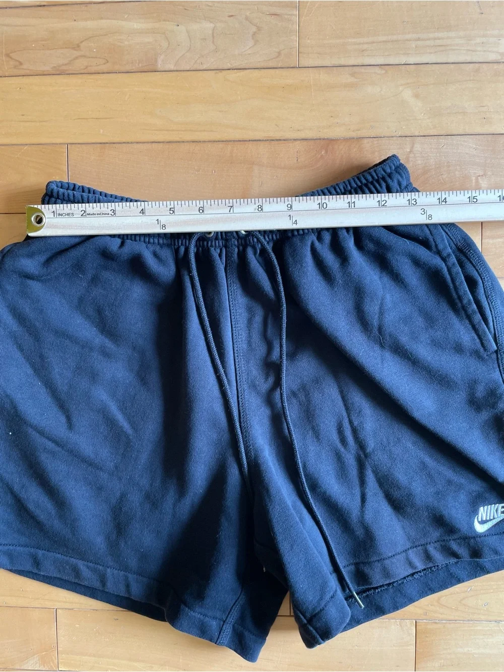 Nike Men’s Black Cotton Drawstring Shorts, 5” Inseam, SIZE S